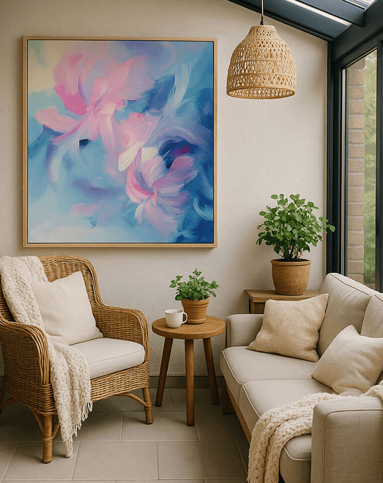 Colorful abstract painting inspired by AI